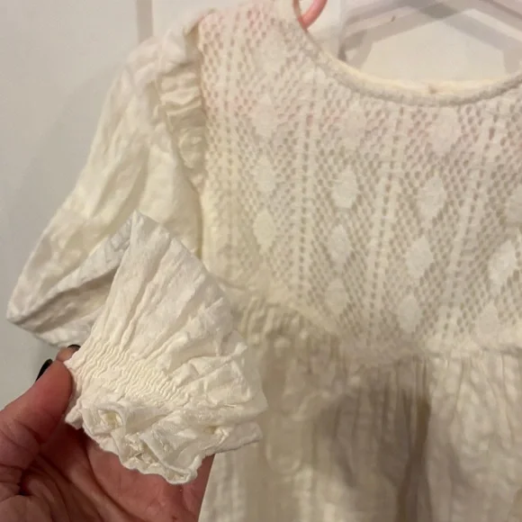 Zara Kids Cream Top and Brown Skirt Set - Picture 6 of 8